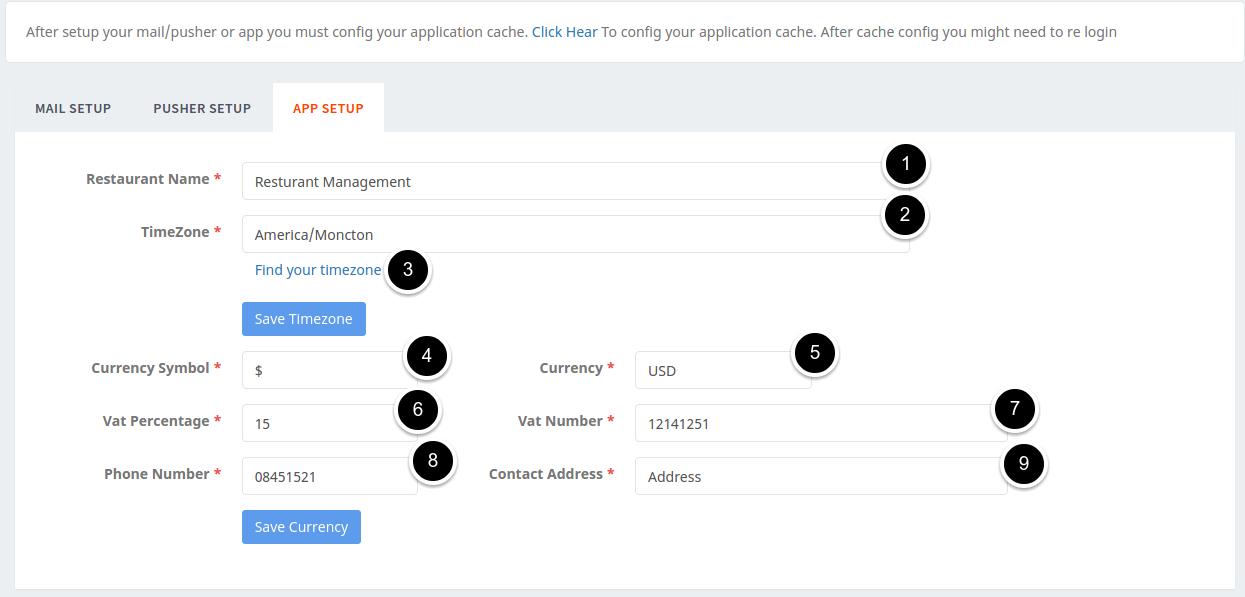 App setting App setting